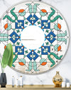 Shades Of Green Glass Pattern - Mid-Century Mirror - Oval or Round Wall Mirror