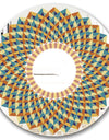 Blue Mosaic Spectrum - Mid-Century Mirror - Oval or Round Wall Mirror