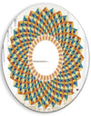 Blue Mosaic Spectrum - Mid-Century Mirror - Oval or Round Wall Mirror