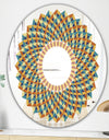 Blue Mosaic Spectrum - Mid-Century Mirror - Oval or Round Wall Mirror
