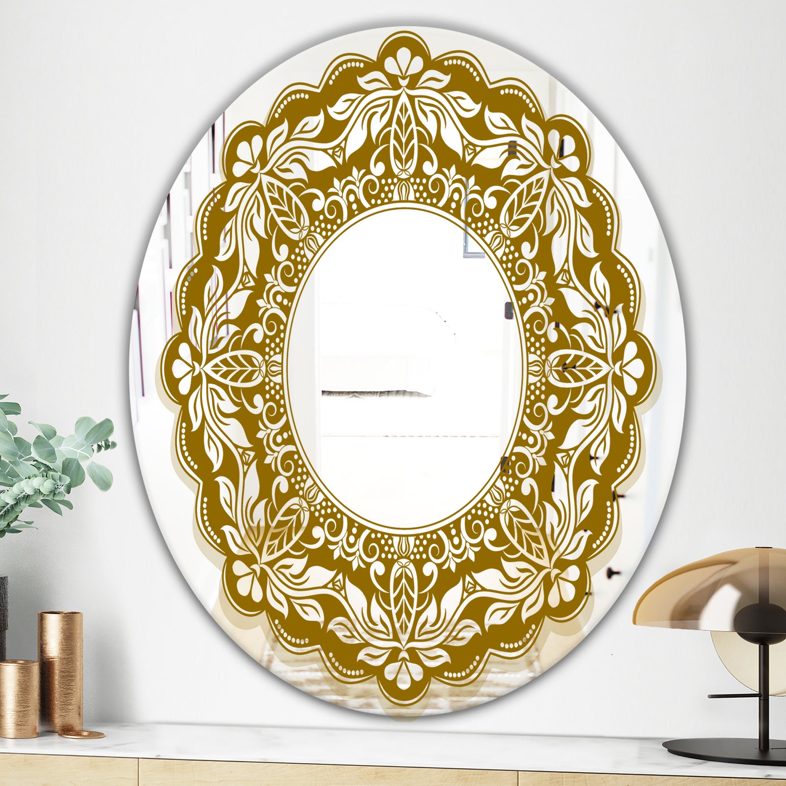Mandala - Modern Mirror - Contemporary Oval or Round Wall Mirror