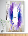 Purple Feathers - Bohemian and Eclectic Mirror - Wall Mirror