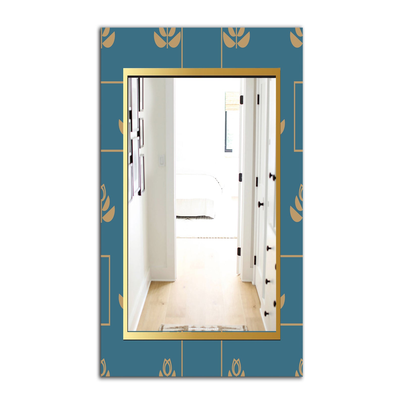 Blue and Gold - Modern Mirror - Wall Mirror
