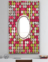 Pink and Green Hexagons - Mid-Century Mirror - Wall Mirror