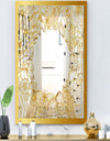 Capital Gold Botanical Bliss 3 - Glam Mirror - Modern Rectangle Wall Mirror