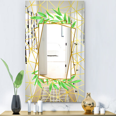 Efflorescent Gold Green 6 - Glam Mirror - Decorative or Modern Vanity Mirror