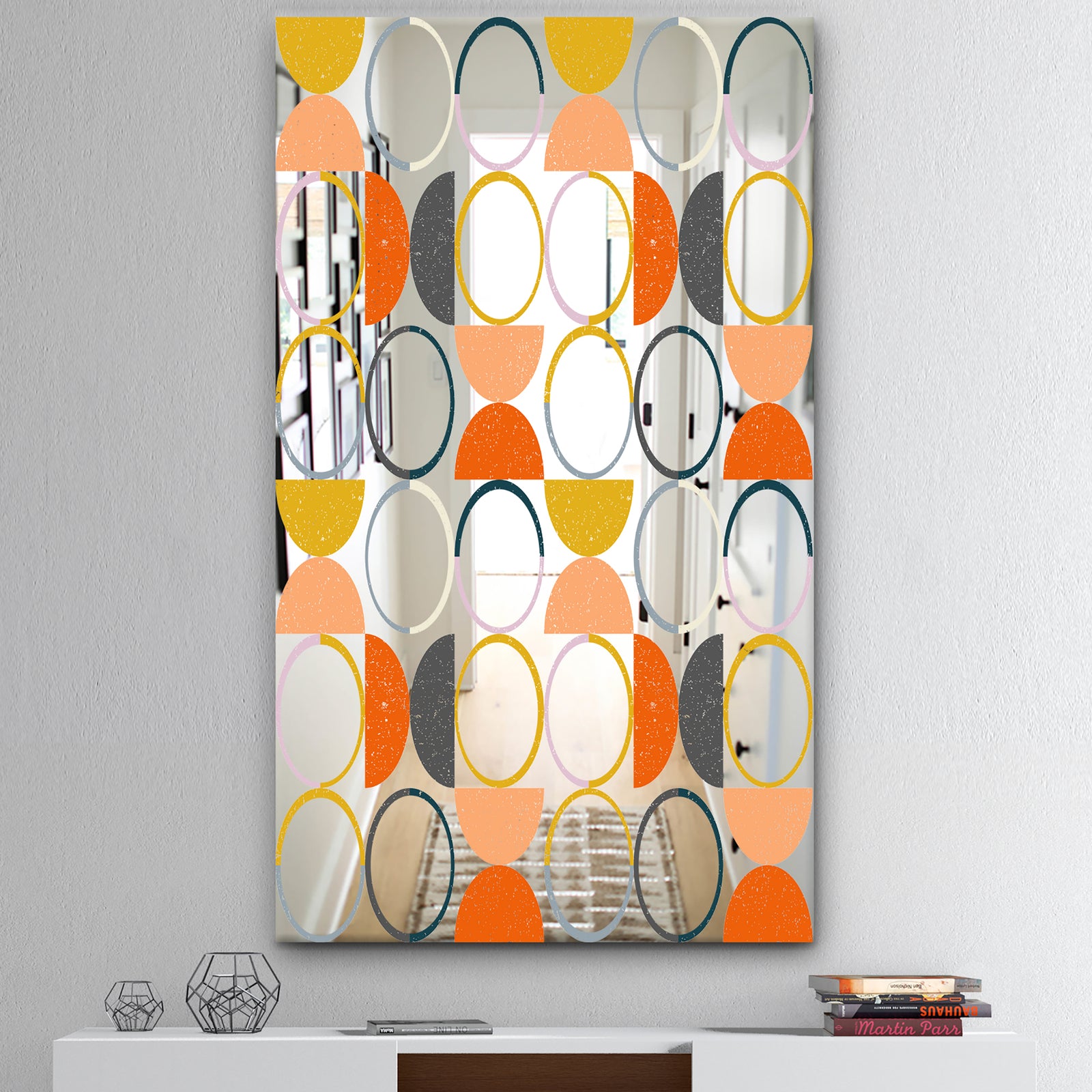 Circular Rhythm 2 - Mid-Century Mirror - Modern Accent Mirror