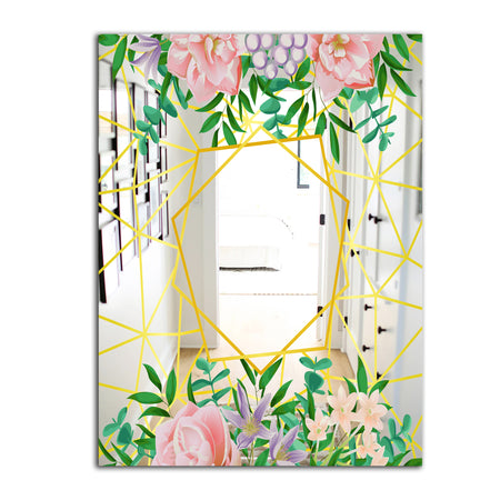 Efflorescent Gold Pink 8 - Modern Mirror - Contemporary Wall Mirror