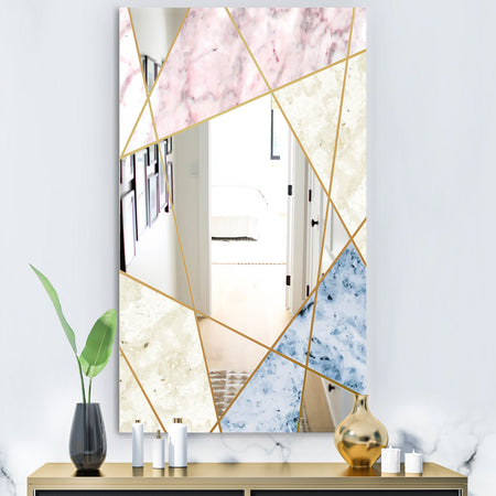 Silver Orchid Boyd 'Marbled Diamond 3 - Mid-Century Mirror