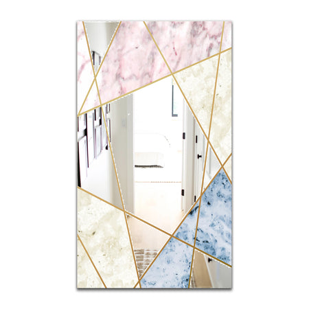 Silver Orchid Boyd 'Marbled Diamond 3 - Mid-Century Mirror