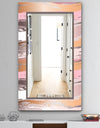 Gold and Pink Frame - Mid-Century Bathroom Mirror - Frameless Wall Mirror