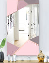 Gray Lavendar Triangles - Glam Mirror - Modern Vanity Mirror