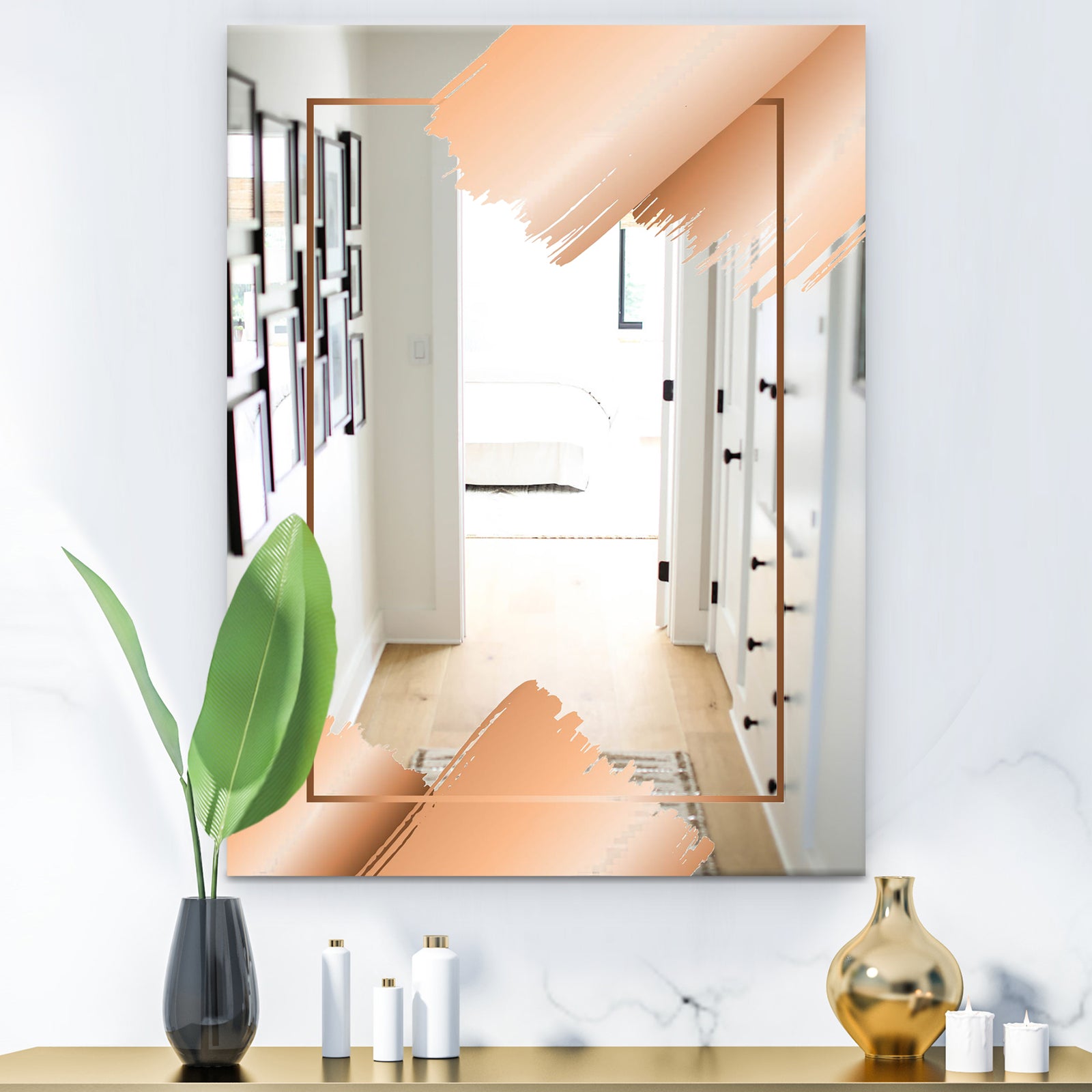 Copper Minimal 3 - Glam Mirror - Modern Bathroom Mirror