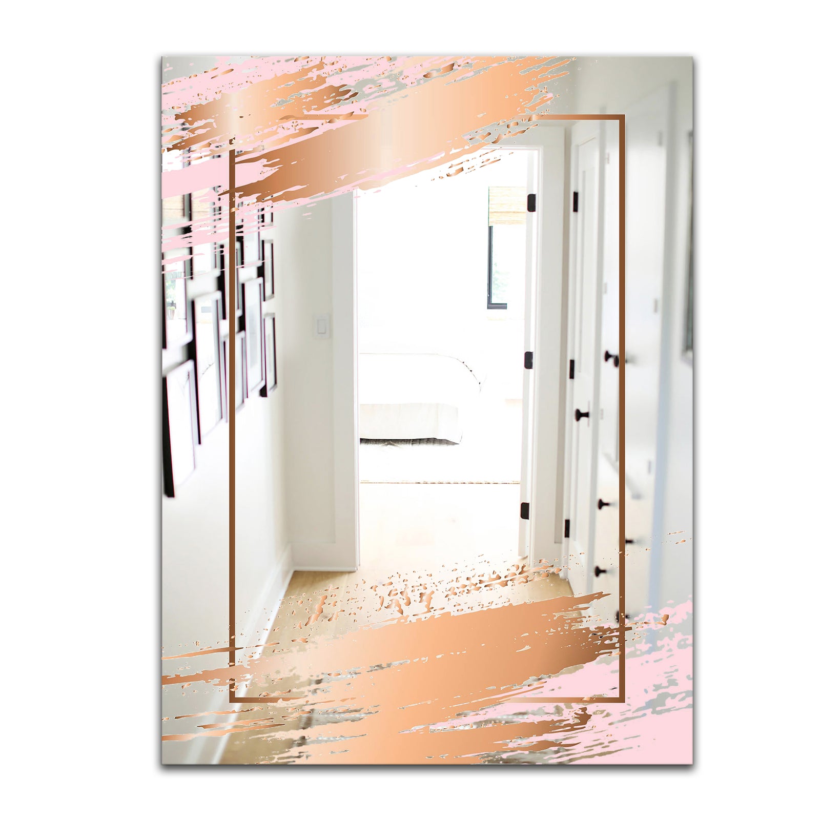 Copper Minimal 5 - Glam Mirror - Modern Accent or Vanity Mirror