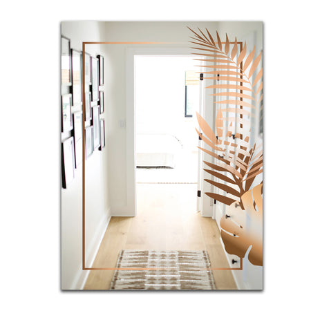 Copper Minimal 6 - Glam Mirror - Modern Bathroom Mirror or Accent Wall Mirror