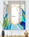 Marbled Blue 3 - Glam Mirror - Modern Decorative Mirror