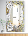 Gold Botanical Blooming 4 - Traditional Mirror - Vanity Mirror