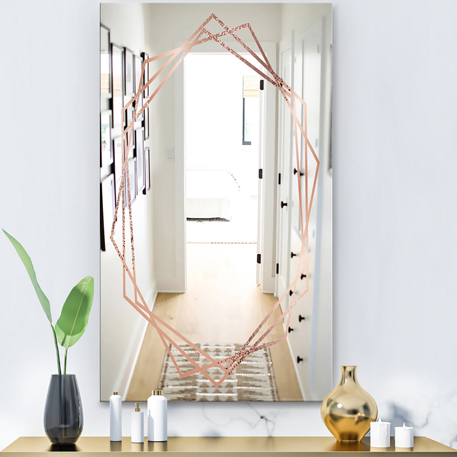 Copper Minimal 7 - Glam Mirror - Modern Vanity Mirror