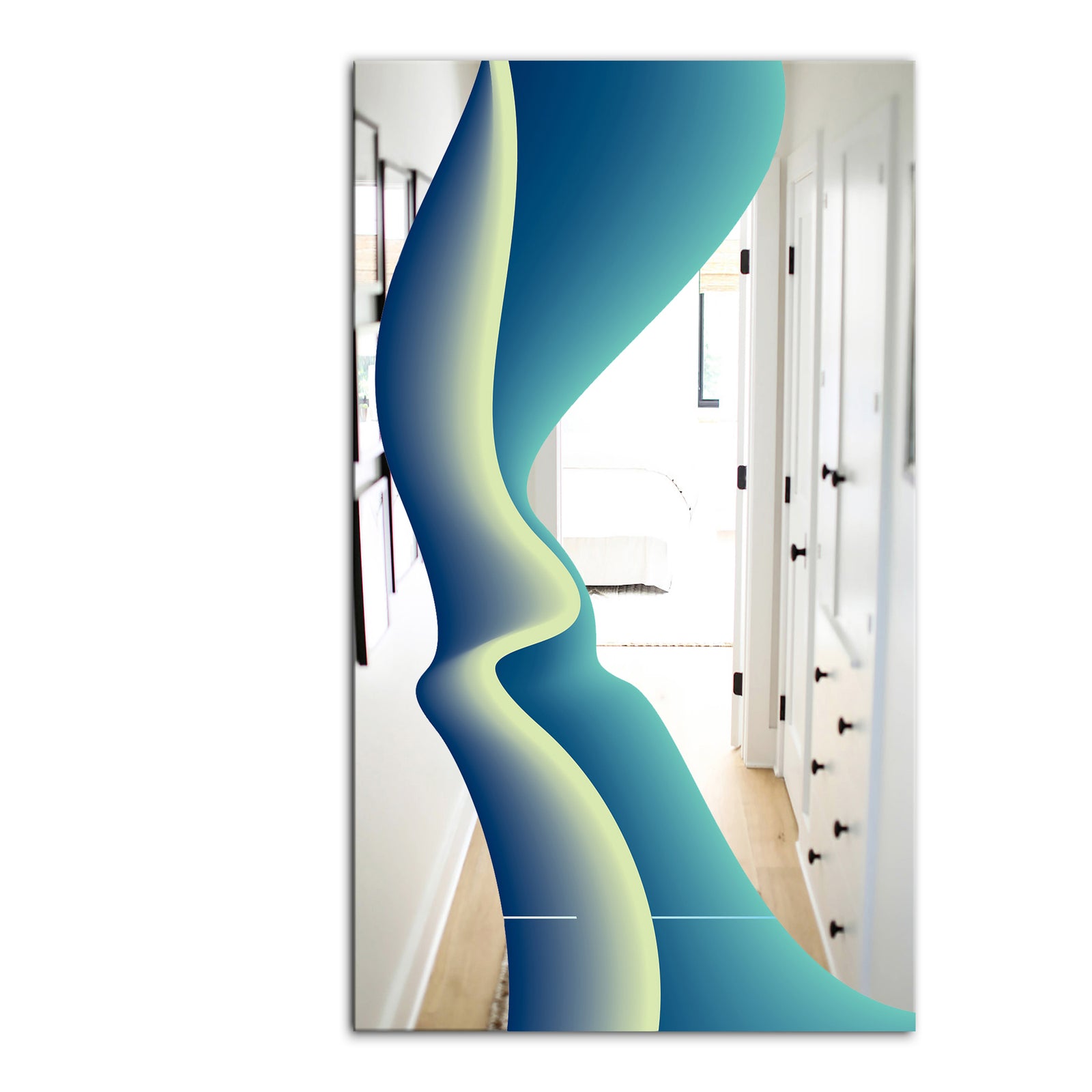 Nebulous Waves 9 - Mid-Century Mirror - Wall Mirror