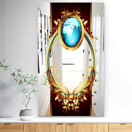 Ring Of The World - Bohemian and Eclectic Mirror - Wall Mirror