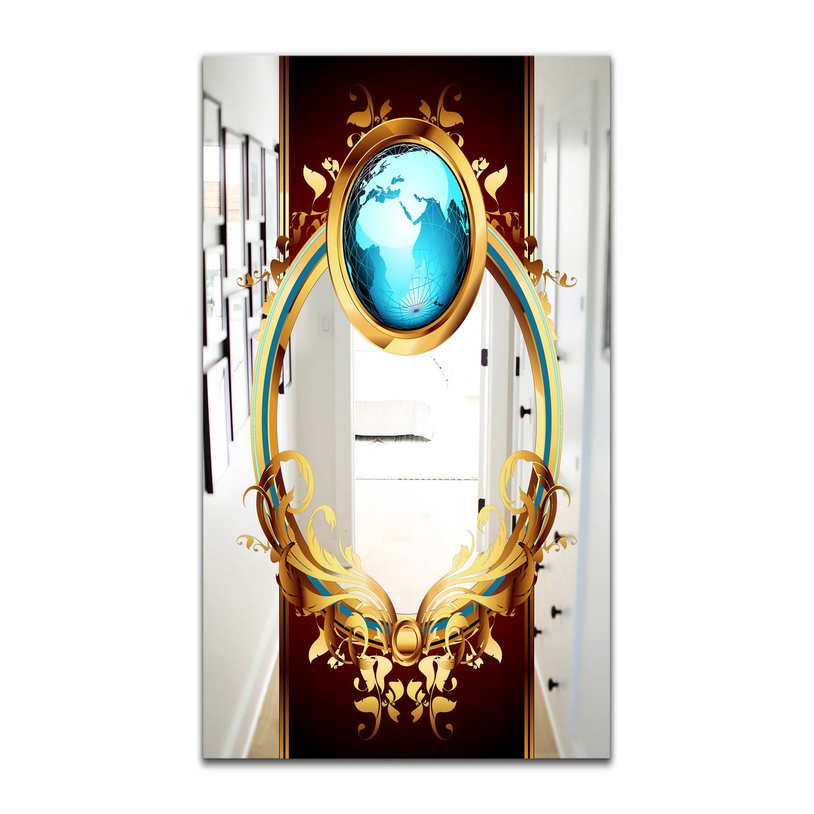 Ring Of The World - Bohemian and Eclectic Mirror - Wall Mirror