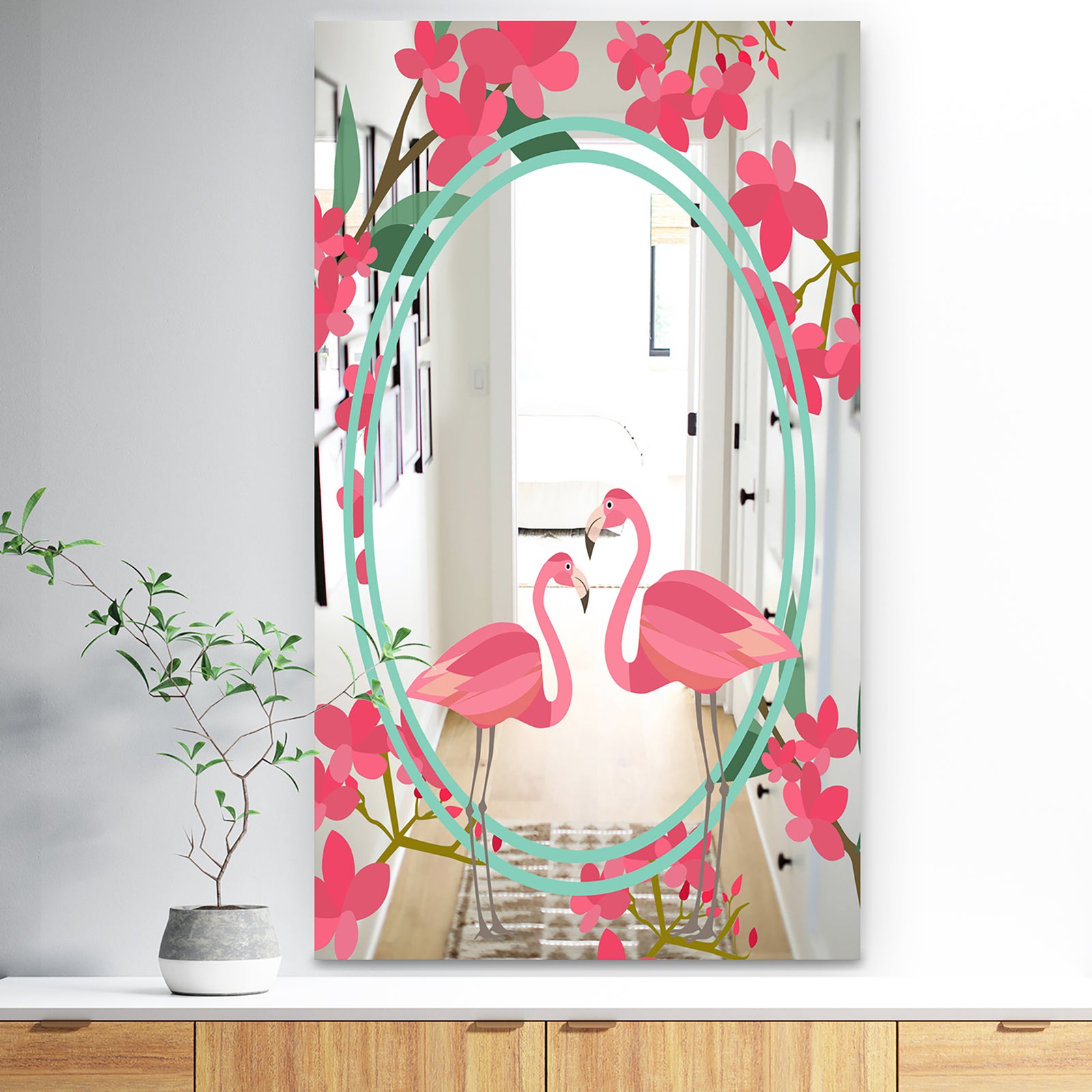 Porch & Den Damir's Flamingo Decorative Wall Mirror
