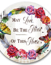 May Love Be The Heart - Cabin and Lodge Mirror - Circle Wall Mirror