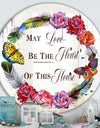May Love Be The Heart - Cabin and Lodge Mirror - Circle Wall Mirror