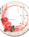 Pink Flower Bouquet - Cabin and Lodge Mirror - Round Wall Mirror