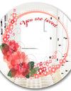 You Are Loved. Flower Wreath - Cabin and Lodge Mirror - Round Wall Mirror