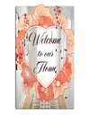 Pink Flower Garland. Welcome To Our Home - Cabin and Lodge Mirror - Large Wall Mirror