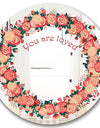 You Are Loved. Pink Flower Heart - Cabin and Lodge Mirror - Round Wall Mirror