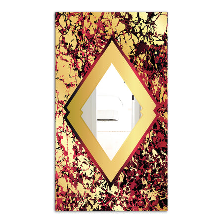 Botanical Gold Floral Arrangement - Glam Mirror - Vanity Mirror
