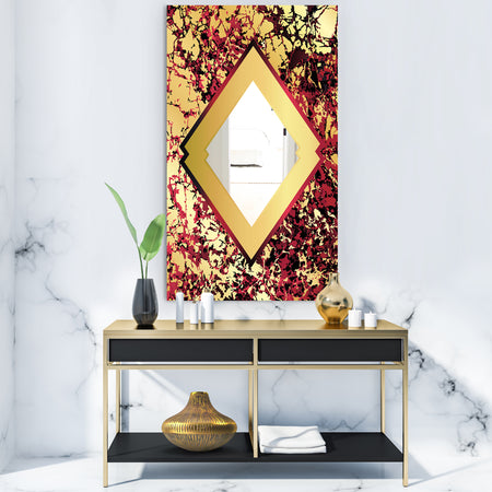 Botanical Gold Floral Arrangement - Glam Mirror - Vanity Mirror