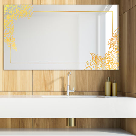 Capital Gold Botanical Bliss 10 - Glam Mirror - Modern Vanity Mirror