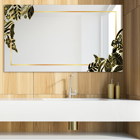 Capital Gold Botanical Bliss 12 - Glam Mirror - Modern Vanity Mirror