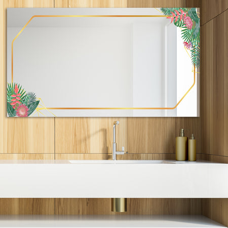 Efflorescent Gold Pink 15 - Glam Mirror - Modern Vanity Mirror