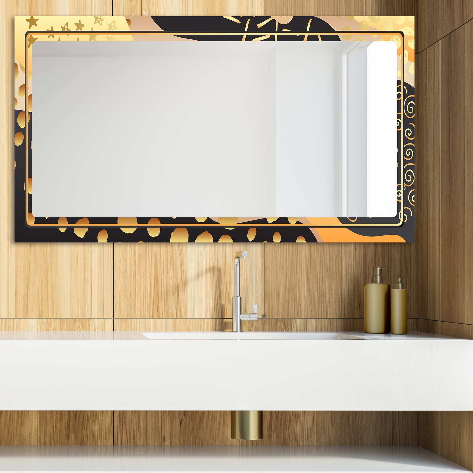 Playful Gold 21 - Glam Mirror - Modern Vanity Mirror