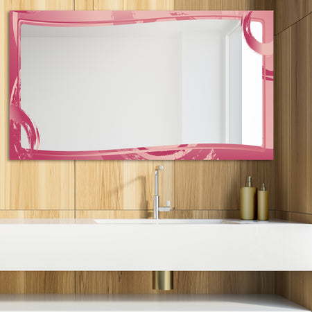 Gold and Pink Frame 2 - Glam Mirror - Modern Vanity Mirror