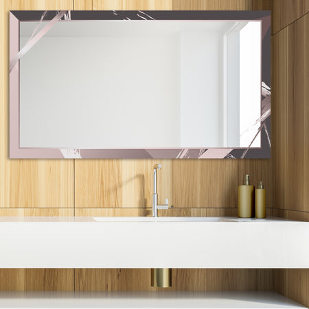 Gold and Pink Frame 6 - Glam Mirror - Modern Vanity Mirror