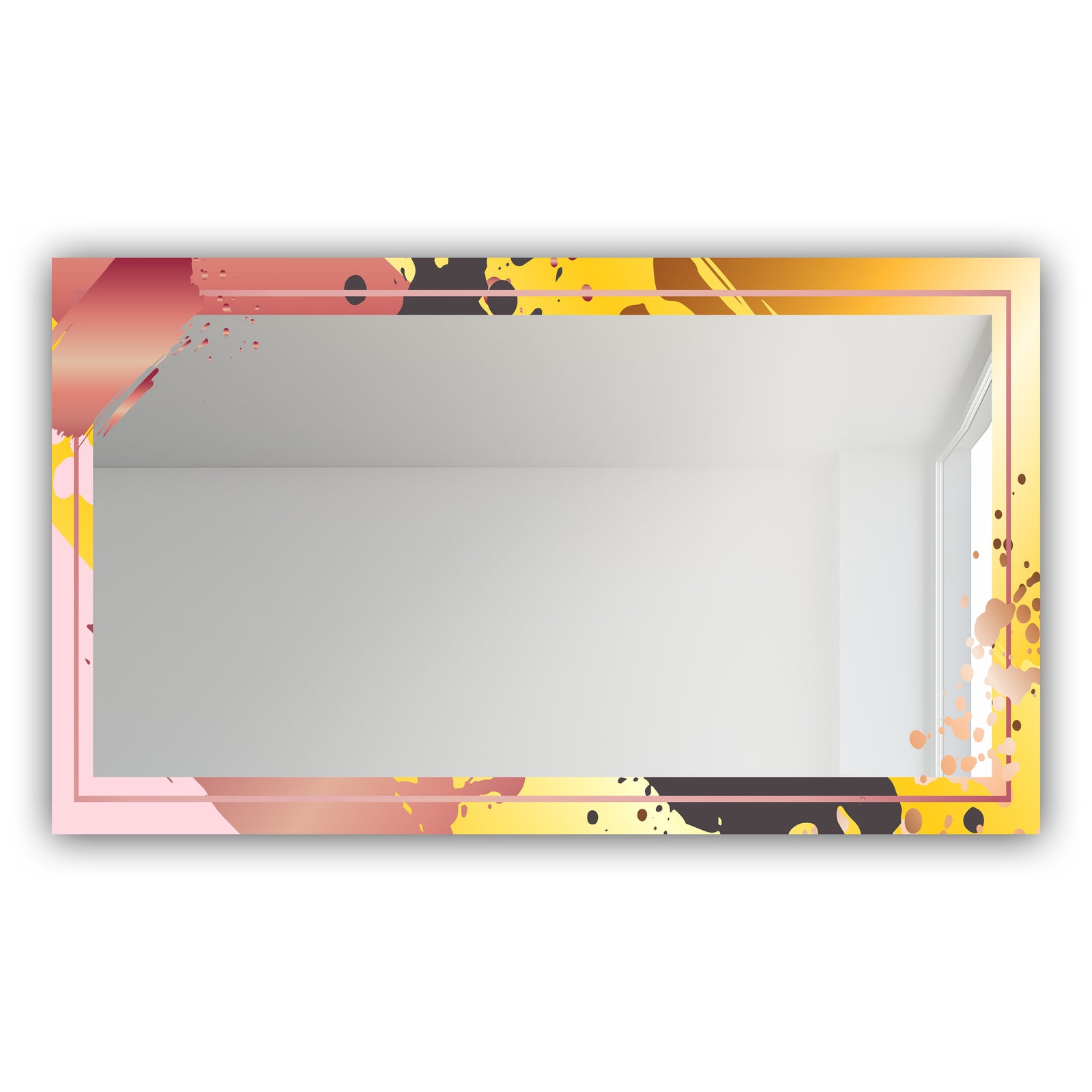 Gold and Pink Frame 8 - Glam Mirror - Modern Vanity Mirror