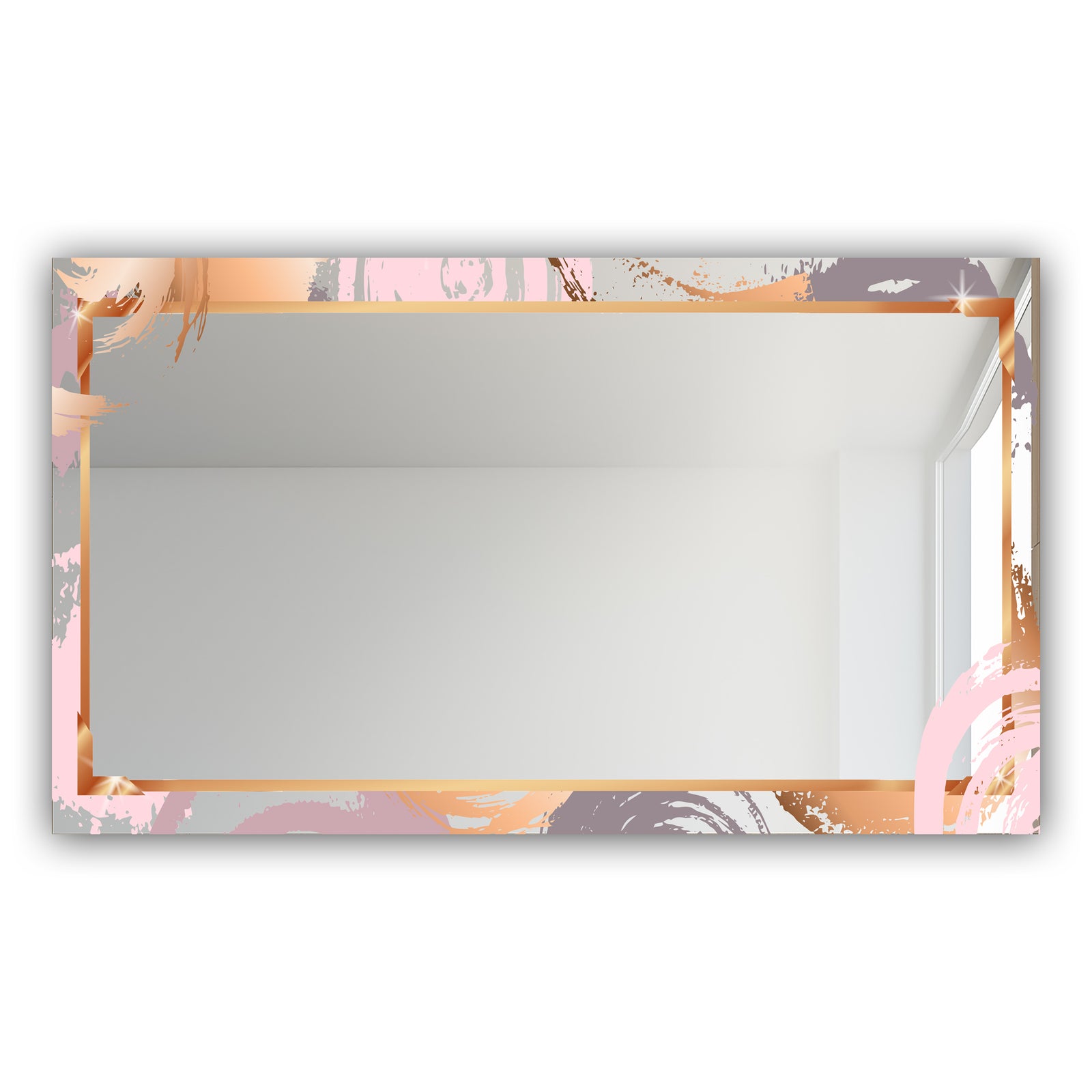 Gold and Pink Frame 12 - Glam Mirror - Modern Vanity Mirror