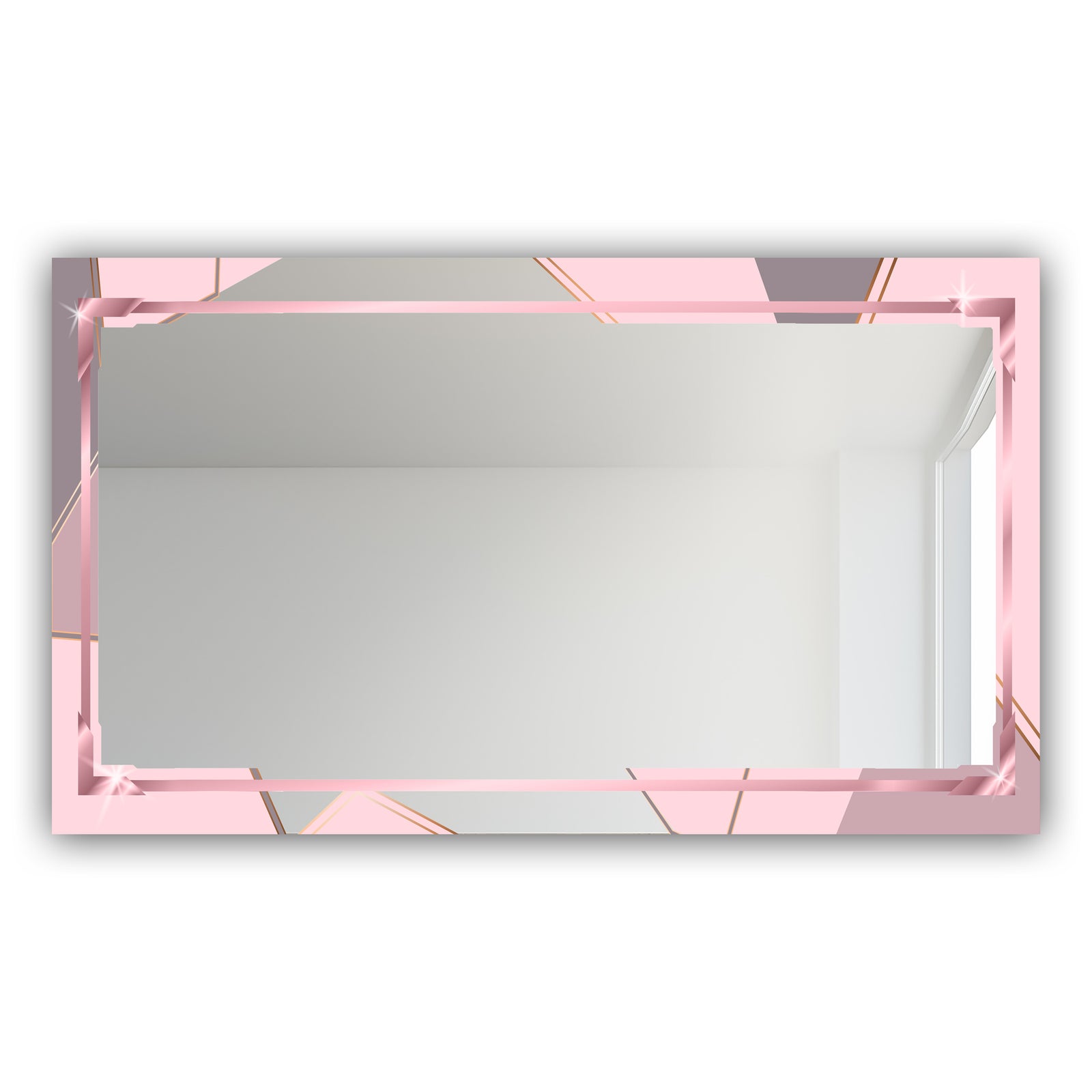 Gold and Pink Frame 16 - Glam Mirror - Modern Vanity Mirror