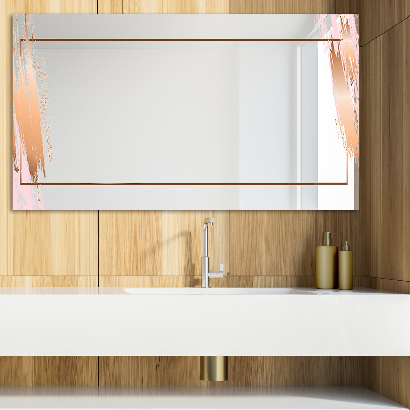 Copper Minimal 13 - Glam Mirror - Modern Vanity Mirror