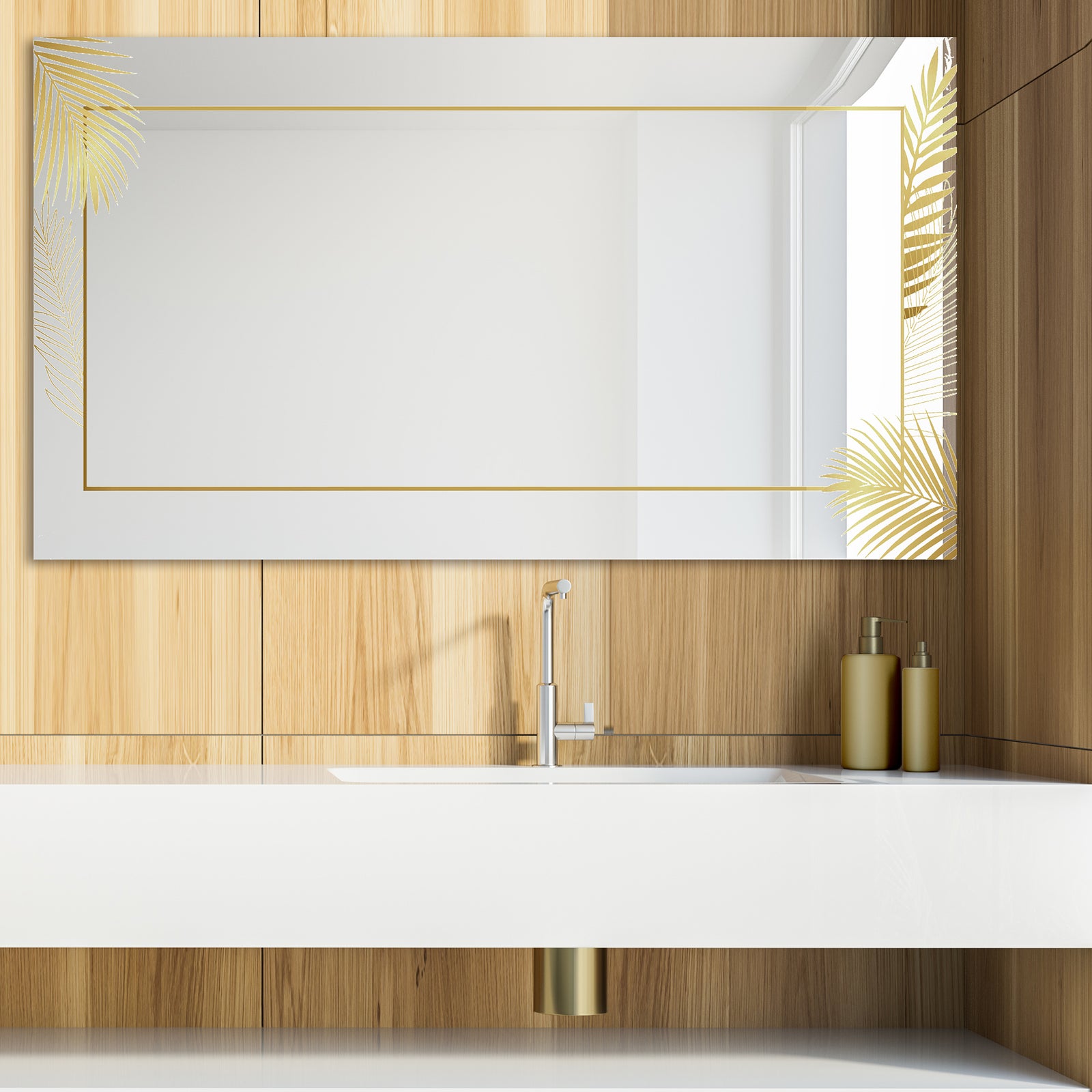 Capital Gold Botanical Bliss 16 - Glam Mirror - Modern Vanity Mirror