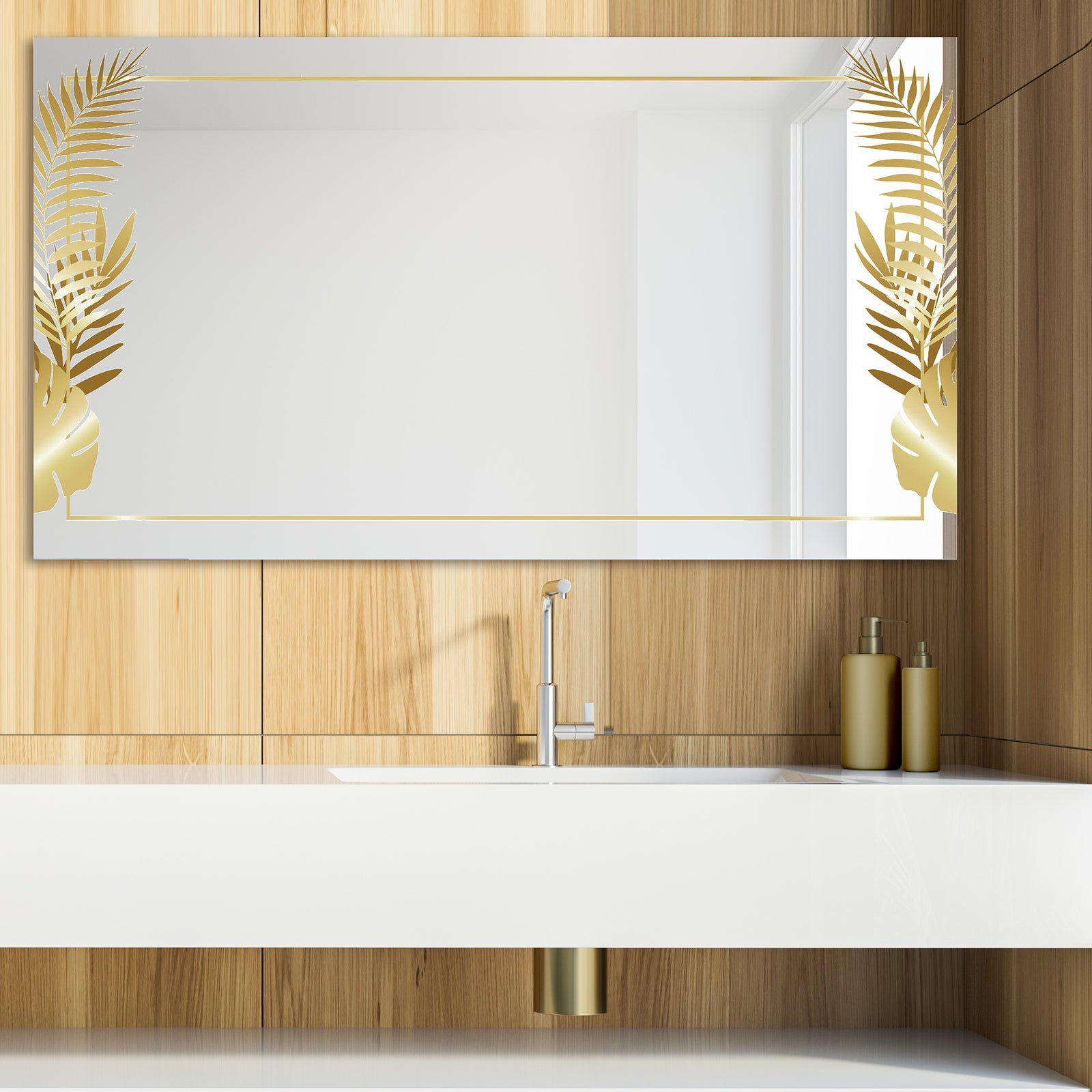Capital Gold Botanical Bliss 17 - Glam Mirror - Modern Vanity Mirror