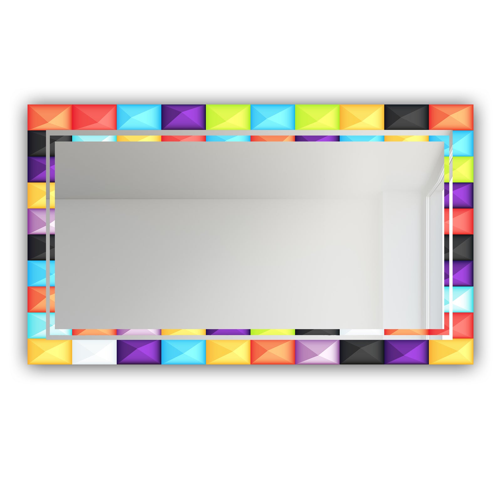 Capricious Colorfields 5 - Glam Mirror - Modern Vanity Mirror