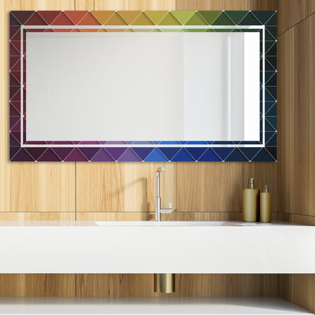 Triangular Colourfields 37 - Glam Mirror - Modern Vanity Mirror
