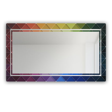Triangular Colourfields 37 - Glam Mirror - Modern Vanity Mirror