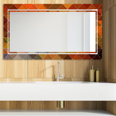 Triangular Colourfields 39 - Glam Mirror - Modern Vanity Mirror